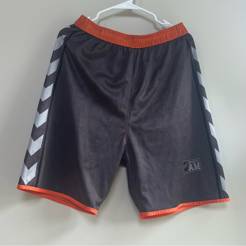 Dark Grey and Orange ASGR League Shorts Women’s Adult Medium
